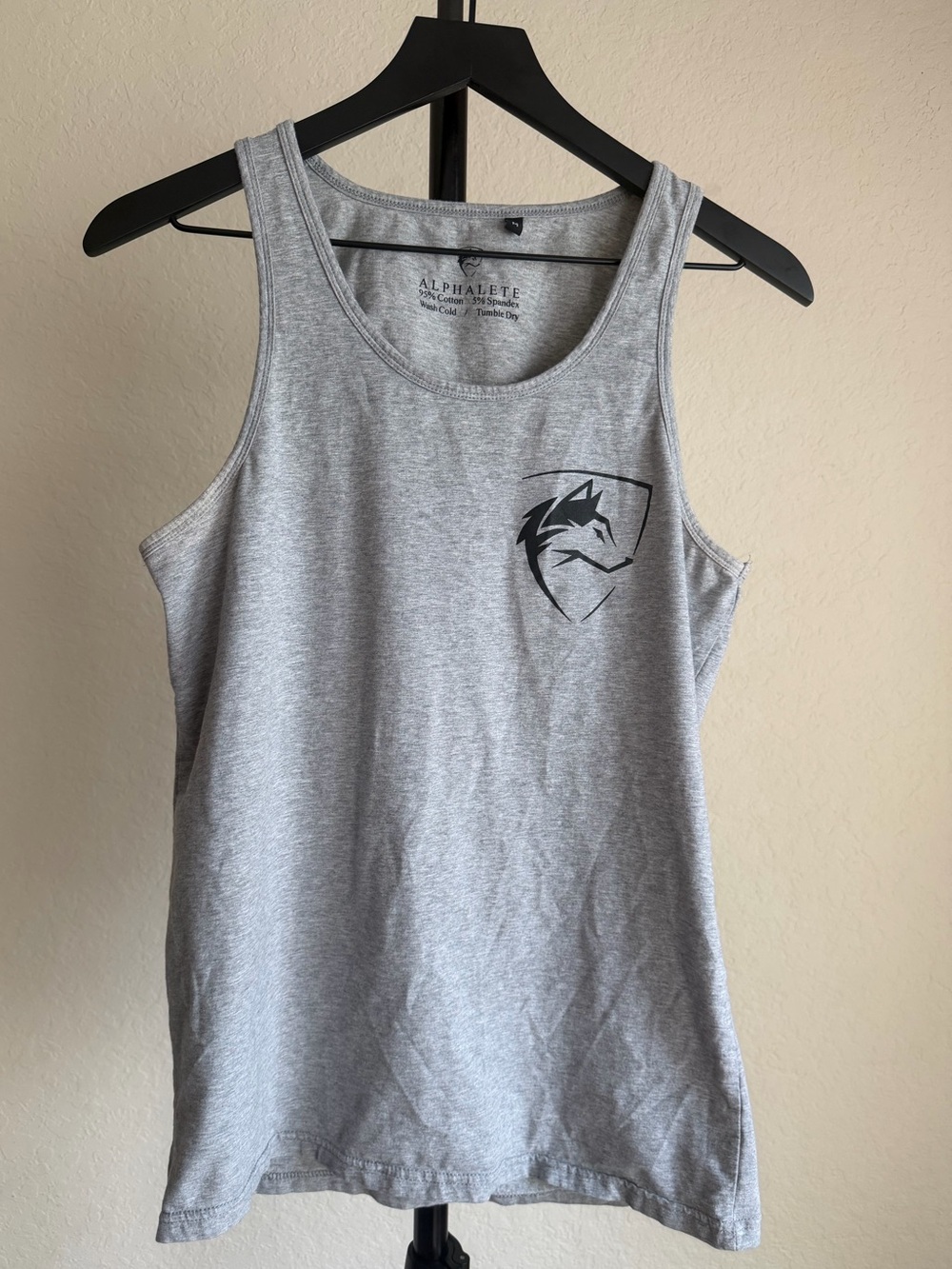 Alphalete Tank Top Grey Medium M Performance Fit Men's